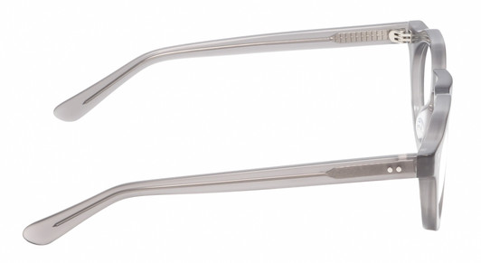 Side View of Reptile Malayemys Designer Bi-Focal Prescription Rx Eyeglasses in Smoke Grey Crystal Ladies Panthos Full Rim Acetate 44 mm