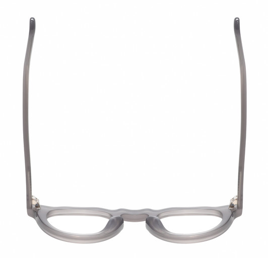 Top View of Reptile Malayemys Designer Bi-Focal Prescription Rx Eyeglasses in Smoke Grey Crystal Ladies Panthos Full Rim Acetate 44 mm