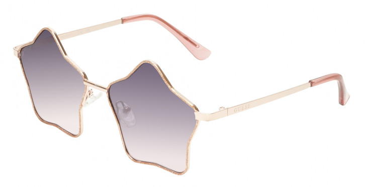 Guess Factory GF4012 Womens Star Sunglasses in Shiny Rose Gold/Red Gradient 55mm