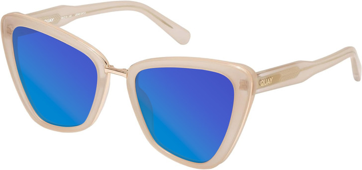 QUAY All Talk Womens Cat Eye Polarized Sunglasses Bone White 58mm 4 LENS OPTIONS