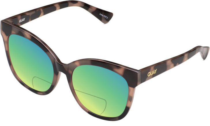 QUAY It's My Way Women's Cat Eye Polarized BI-FOCAL Sunglasses in Black Tortoise 59mm