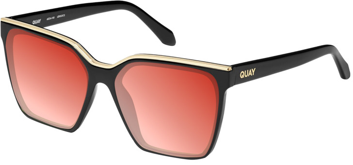 QUAY Level Up Womens Square Polarized Sunglasses Matte Black 60mm 4 LENS OPTIONS