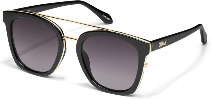 QUAY Australia Sweet Dreams Unisex Panthos Sunglasses Gloss Black/Smoke Grey 54mm