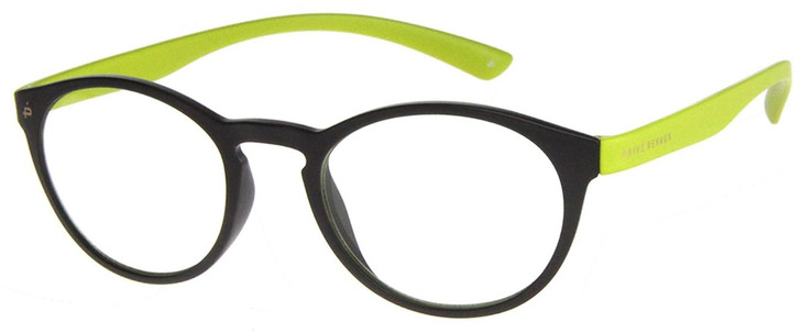 Prive Revaux Plato Round Eyeglasses in Dark Chocolate Lime Green 49mm Rx-BIFOCAL