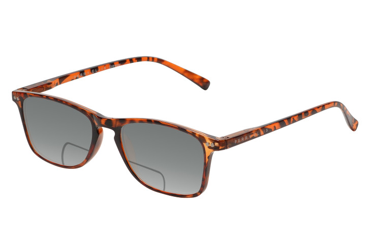 Perry Ellis PEBX57 Unisex Panthos Designer Polarized BI-FOCAL Reading Sunglasses in Gloss Tortoise Havana Marble 50mm CHOOSE LENS COLOR&POWER