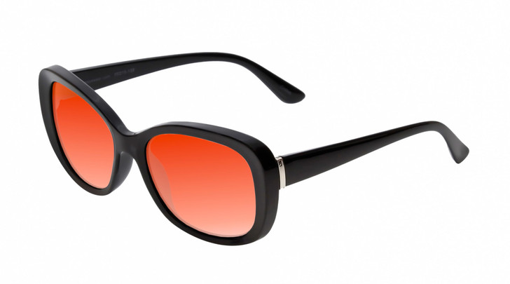 Medspex Calabria SOPHIA Gloss Black Amber Orange Color Therapy Reading Glasses