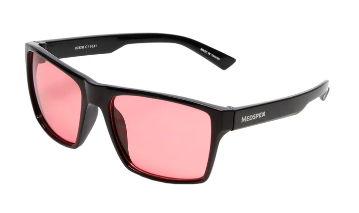 Medspex R787M Gloss Black FL-41 Pink Color Therapy Reading Glasses