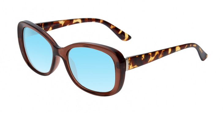 Medspex Calabria SOPHIA Brown Crystal Tortoise Baby Blue Color Therapy Reading Glasses