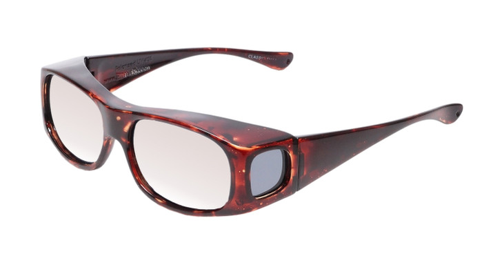 Medspex Fl012 Amber Brown Tortoise Havana Crystal (Fl012) Rose Color Therapy Reading Glasses