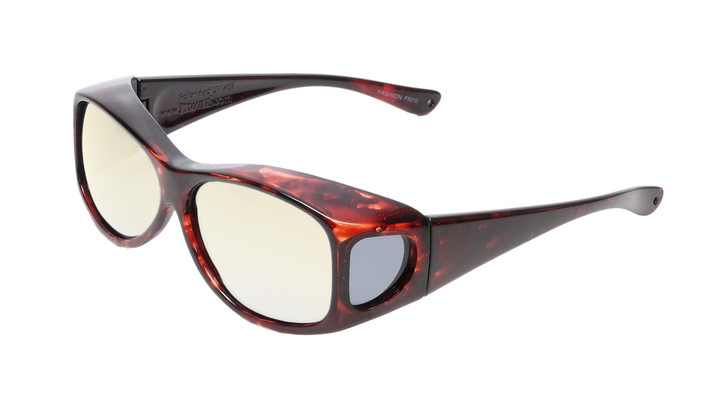 Medspex Fl010 Amber Brown Tortoise Havana Crystal (Fl010) Orange Color Therapy Reading Glasses