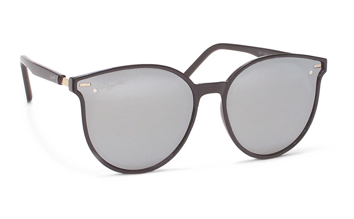 Coyote Luna Polarized Sunglasses, Black / Silver Mirror