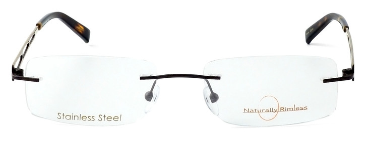 Totally Rimless Designer Eyeglasses NR149-CHC in Chocolate :: Custom Left & Right Lens