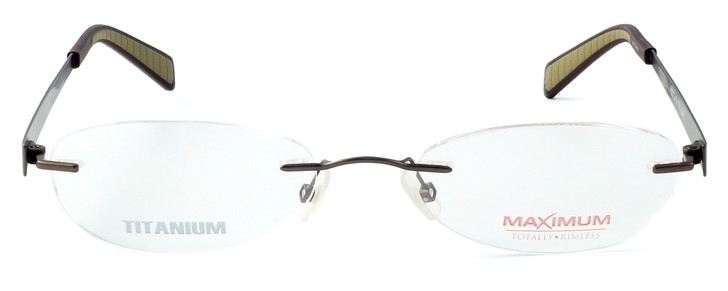 Totally Rimless Designer Eyeglasses TR163-BRN in Brown :: Custom Left & Right Lens