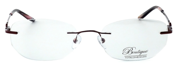 Totally Rimless Designer Eyeglasses TR164-DBG in Deep Burgundy :: Custom Left & Right Lens