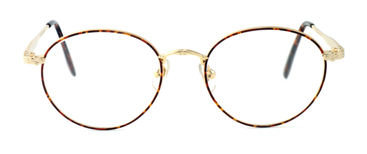 Fashion Optical Designer Eyeglasses Novara in Gold Demi Amber 51mm :: Custom Left & Right Lens