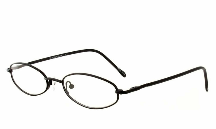 Calabria Authentic Flex Plus 74 Black Metal Designer Reading Glasses SMALL 49mm