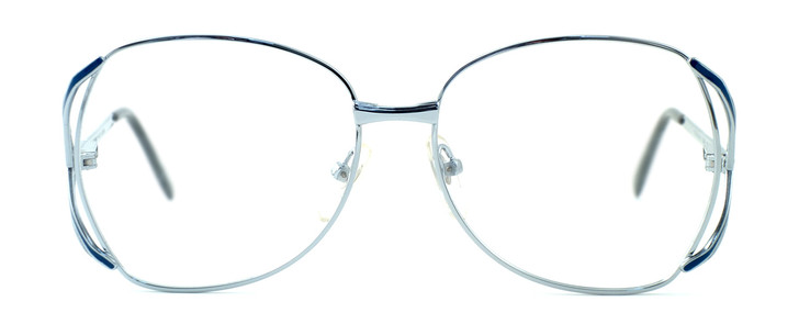 Regency International Designer Eyeglasses Gloria in Silver Blue 57mm :: Custom Left & Right Lens