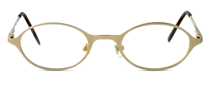 Regency International Designer Eyeglasses Mill 001 in Matte Gold 46mm :: Custom Left & Right Lens