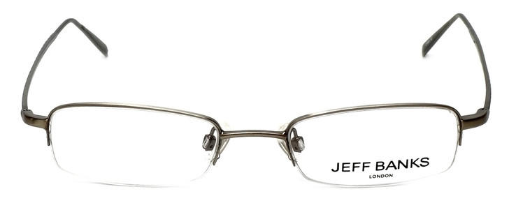 Jeff Banks London Designer Eyeglasses Chalk Farm in Matte-Gunmetal :: Custom Left & Right Lens