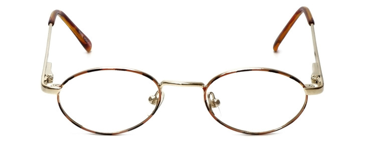 Flex Collection Designer Eyeglasses FL-53 in Gold-Demi-Amber 40mm :: Custom Left & Right Lens