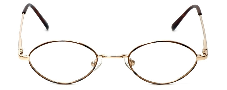 Flex Collection Designer Eyeglasses FL-65 in Gold-Demi-Brown 44mm :: Custom Left & Right Lens