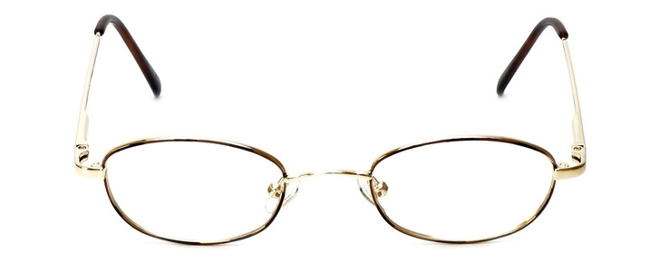 Flex Collection Designer Eyeglasses FL-91 in Gold-Demi-Brown 42mm :: Custom Left & Right Lens