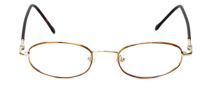FlexPlus Collection Designer Eyeglasses Model 86 in Gold-Demi-Amber 48mm :: Custom Left & Right Lens