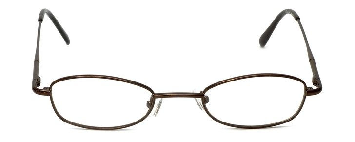 FlexPlus Collection Designer Eyeglasses Model 105 in Brown 45mm :: Custom Left & Right Lens