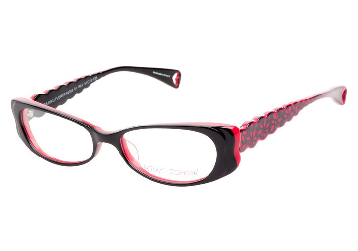 Betsey Johnson Designer Reading Glasses Harajuku in Raven Black 51 mm