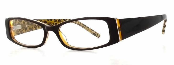 Calabria Viv 747 Black Leopard Designer Eyeglasses :: Rx Single Vision