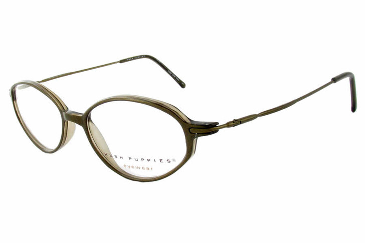 Hush Puppies Eyeglass Collection 327 in Olive :: Rx Single Vision