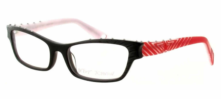 Betsey Johnson Designer Eyeglasses Hard Rock in Raven :: Rx Single Vision