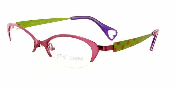 Betsey Johnson Designer Eyeglasses Ombre-Dots in Rose :: Rx Single Vision