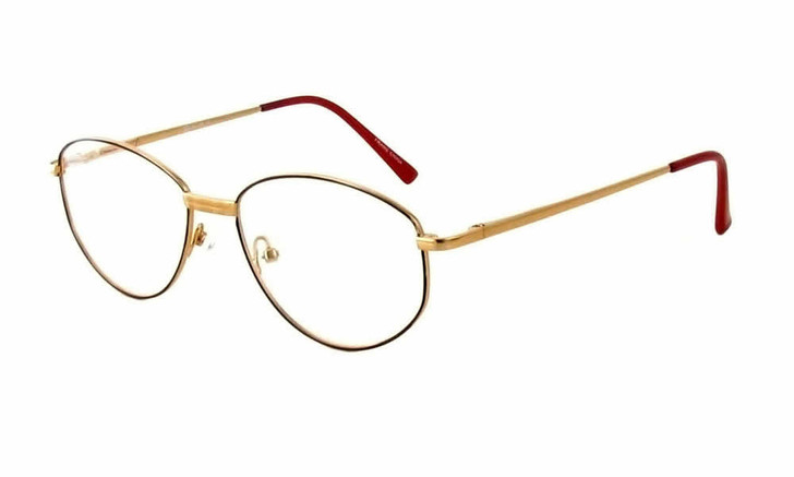 Calabria FL-25 Gold-Amber Eyeglasses :: Rx Single Vision