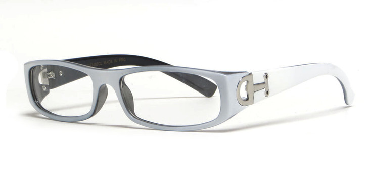 Calabria "Opti Clear" Designer Eyeglasses 3486 in White Black :: Rx Single Vision
