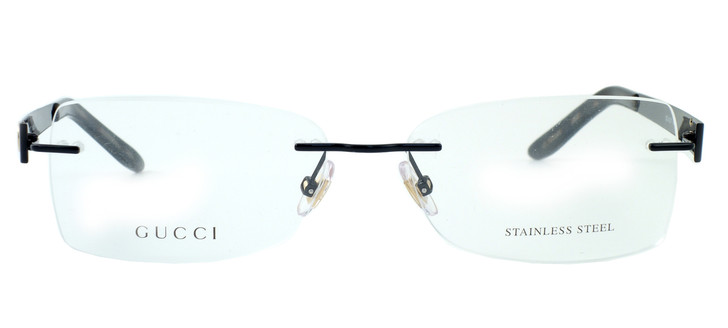 Gucci Designer Eyeglasses 4221 in Black & Gold (006) :: Rx Single Vision