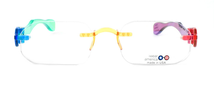 I Wear America Designer Rimless Eyewear Made in the USA "Freedom 1" in Jelly Bean :: Rx Single Vision