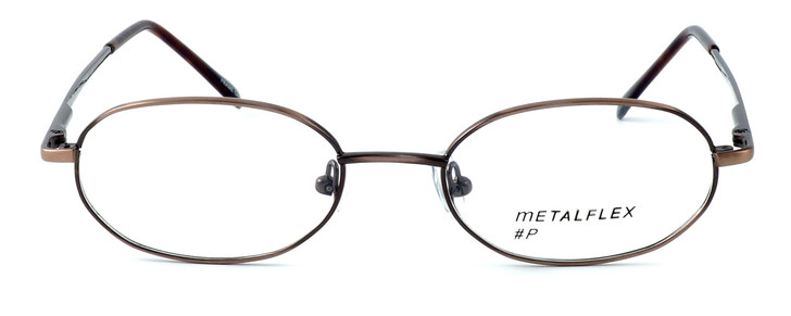 Calabria MetalFlex Designer Eyeglasses P in Antique Brown :: Rx Single Vision