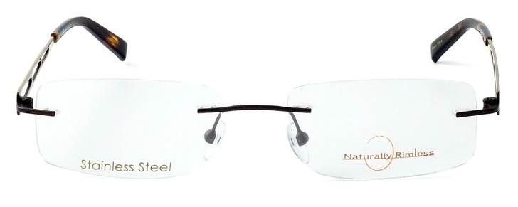 Totally Rimless Designer Eyeglasses NR149-CHC in Chocolate :: Rx Single Vision