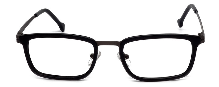 Calabria Elite Designer Eyeglasses CE113 in Black & Gunmetal :: Rx Single Vision