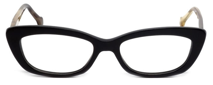 Calabria Elite Designer Eyeglasses CEBH124 in Black Tan & Horn :: Rx Single Vision