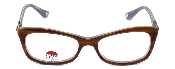 Silver Dollar Designer Eyeglasses Café 3161 in Caramel Lilac 52mm :: Rx Single Vision