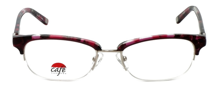 Silver Dollar Designer Eyeglasses Café 3194 in Fuschia Marble 52mm :: Rx Single Vision