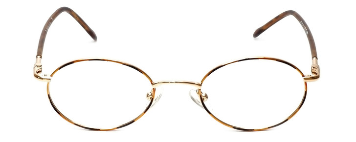 FlexPlus Collection Designer Eyeglasses Model 64 in Gold-Demi-Amber 46mm :: Rx Single Vision