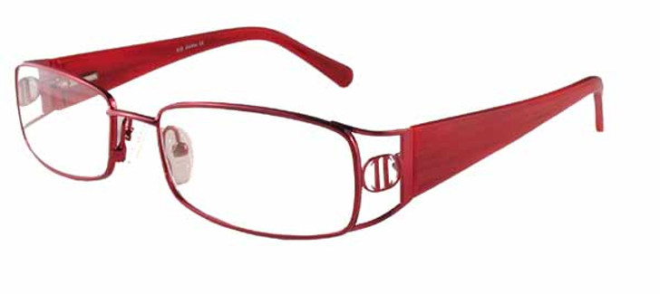 Calabria Designer Eyeglasses 826 Red :: Progressive