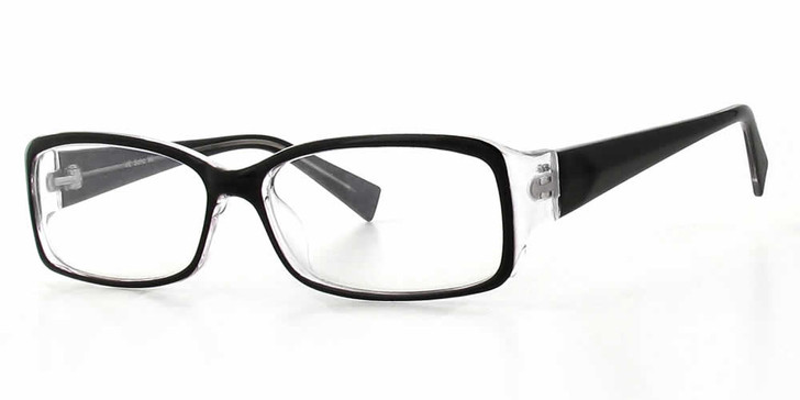 Soho Designer Eyeglasses 96 in Black Crystal :: Progressive