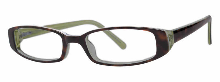 Calabria Splash Designer Eyeglasses 53 in Tortoise Green :: Progressive