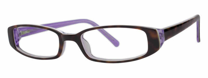 Calabria Splash Designer Eyeglasses 53 in Tortoise Purple :: Progressive