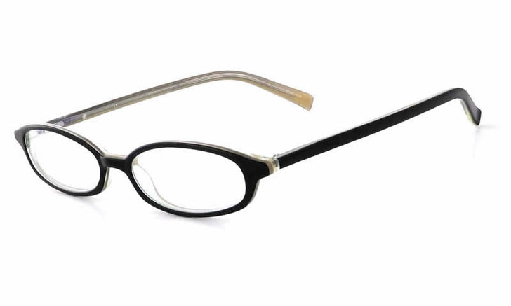 Calabria Viv Designer Eyeglasses 750 in Black-Brown :: Progressive