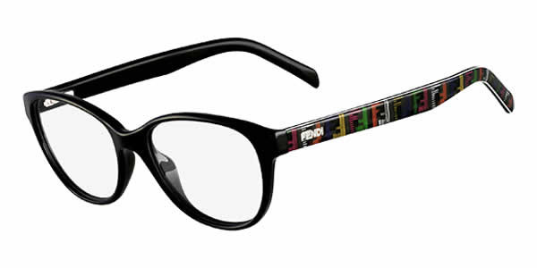 Fendi Designer Eyeglasses F1025 in Black-Multi :: Progressive